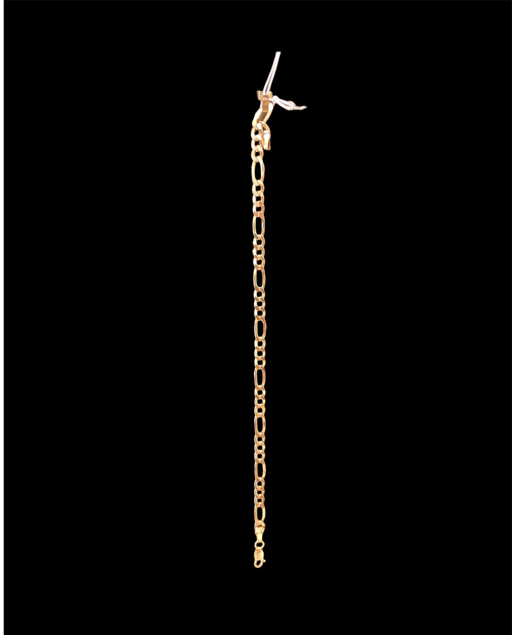18K Figaro Bracelet Size 8