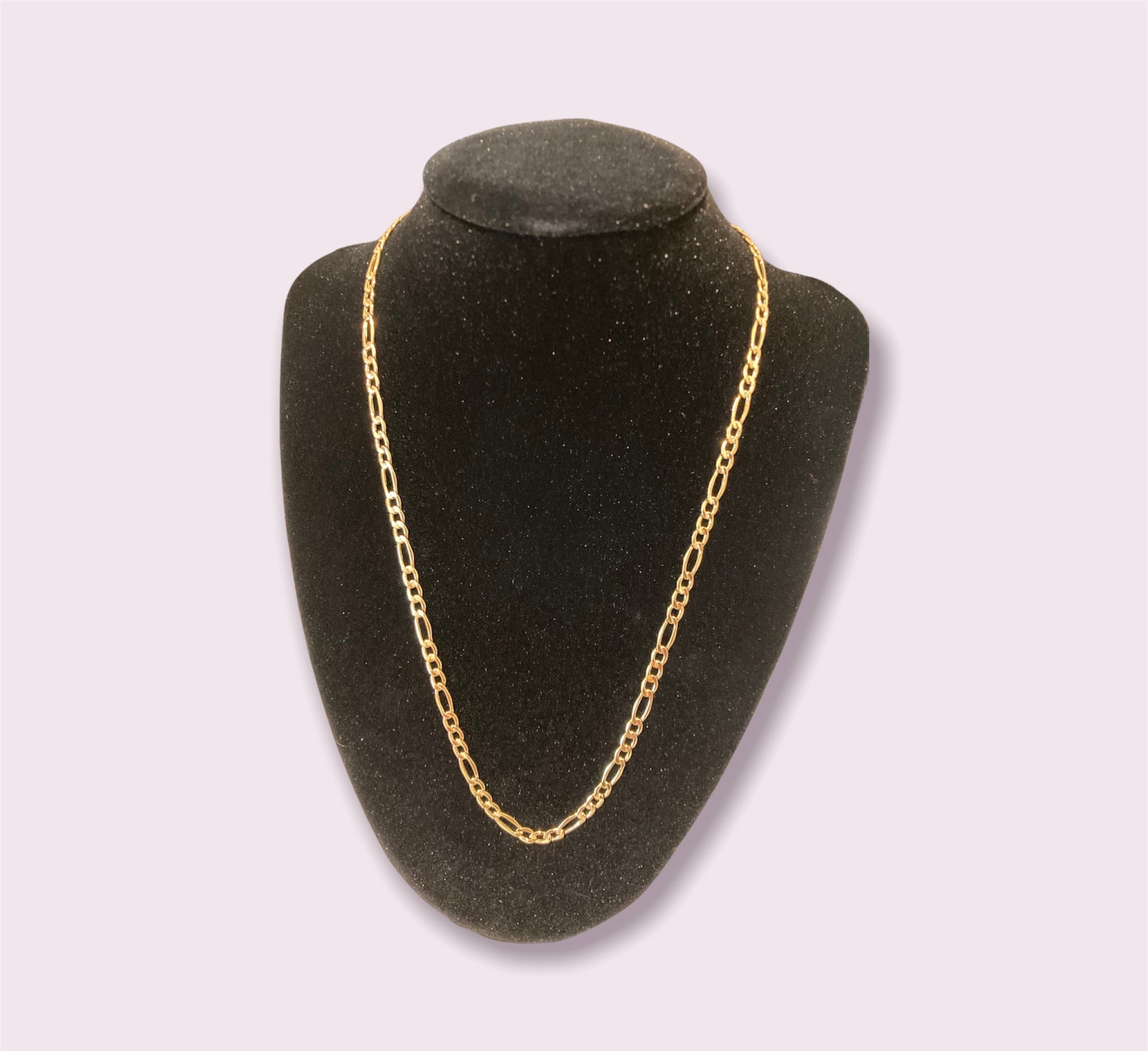 18K Figaro Necklace Size 20 inches