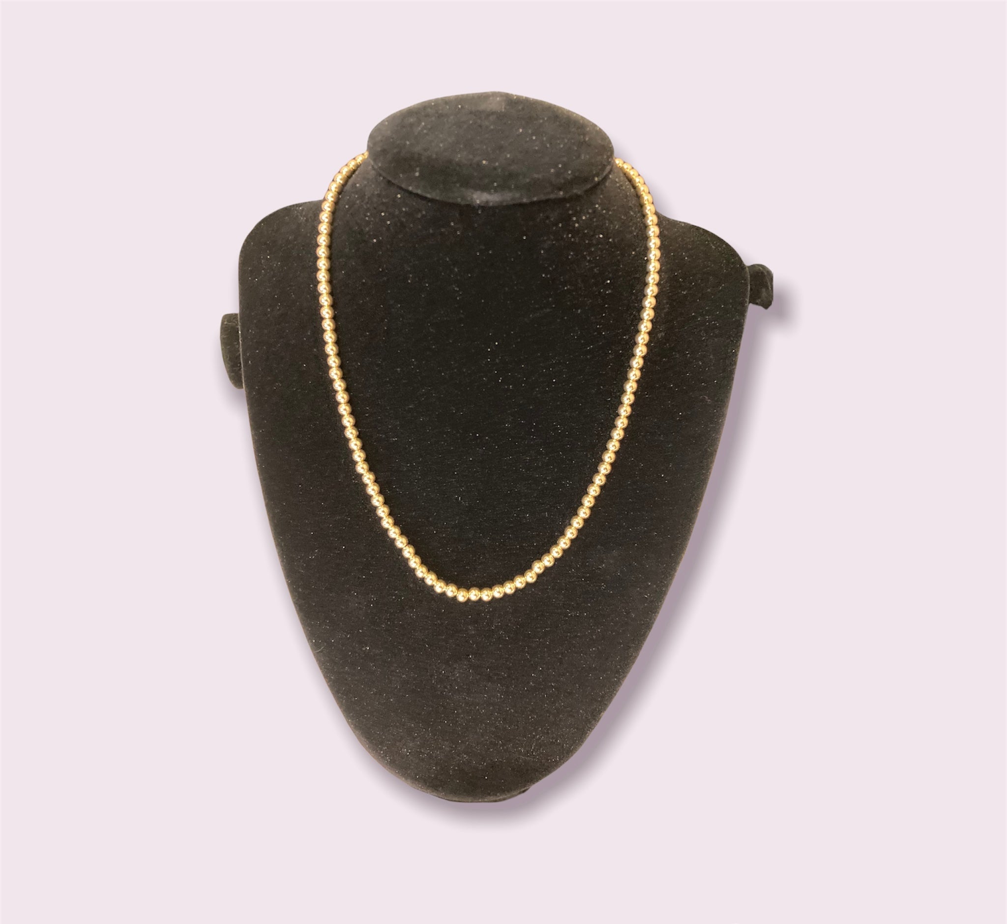 18K Popcorn Necklace Size 16-18 (w/ Extension)