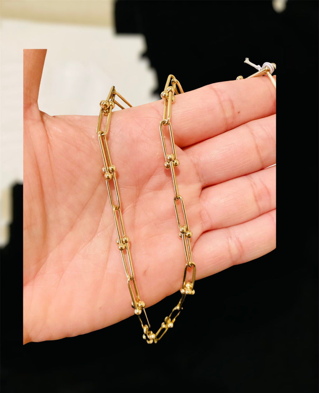 18K Hardware Necklace size 18 inches